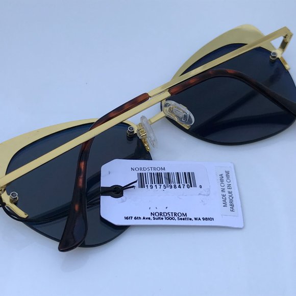 Leith Sunglasses Women Sunglasses Gold Plated Cat - Picture 6 of 14